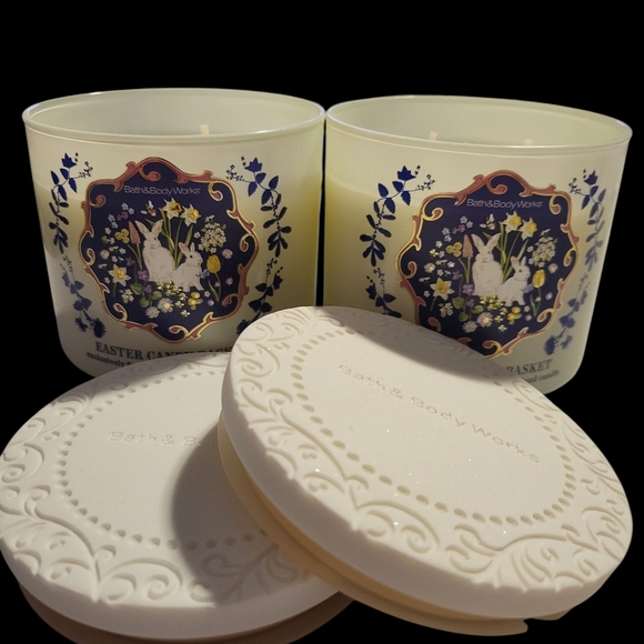Bath & Body Works Other - 2pc Bath & Body Works Easter Candy Basket 3-Wick Candle